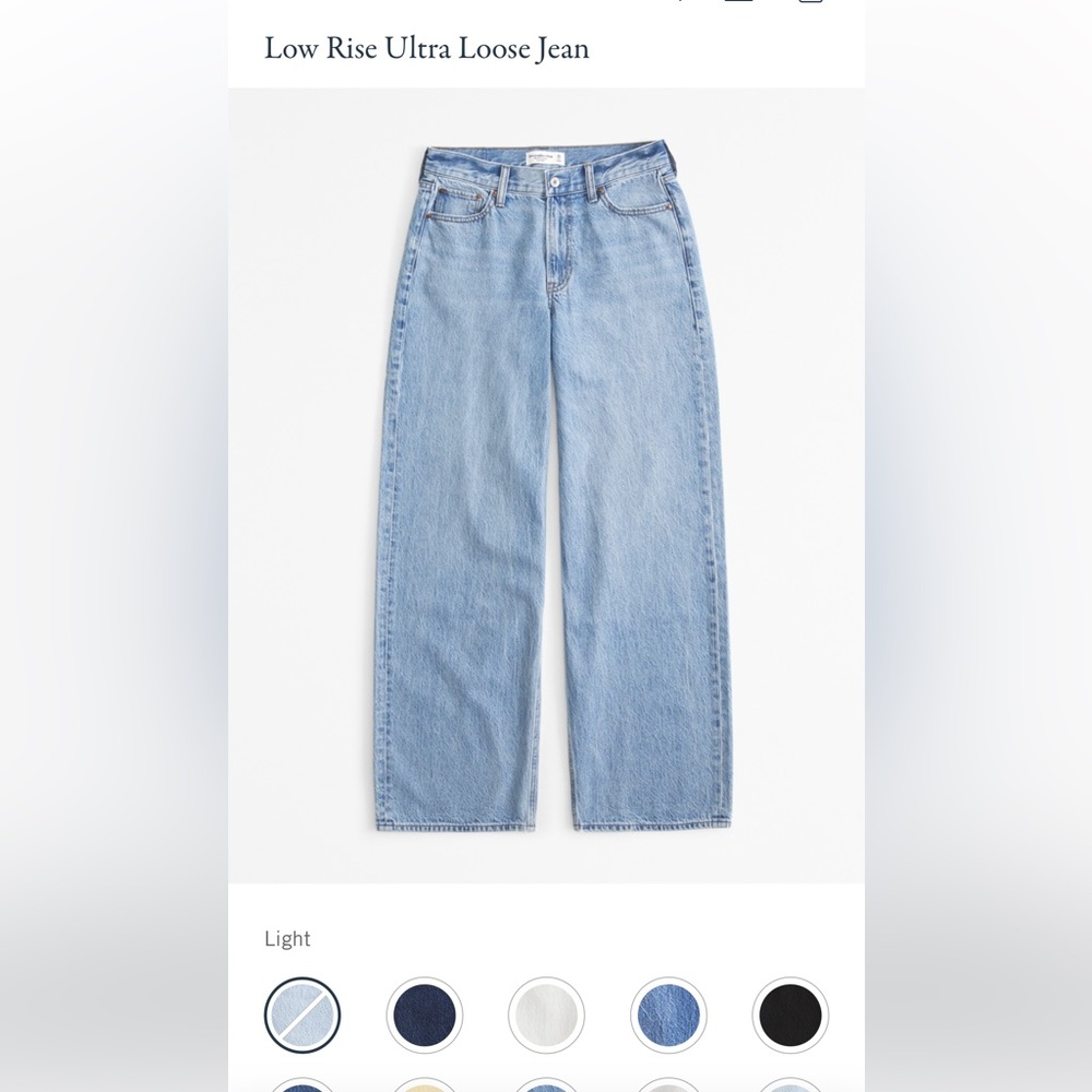 Abercrombie Low Rise Ultra Loose Jean - Short